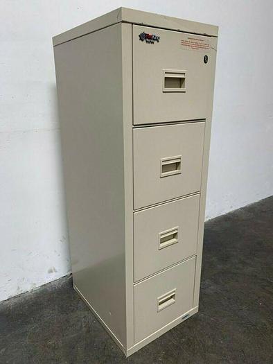 Used FireKing Turtle Fire Resistant Four-Drawer Vertical Filing Cabinet 4R1822-CPA