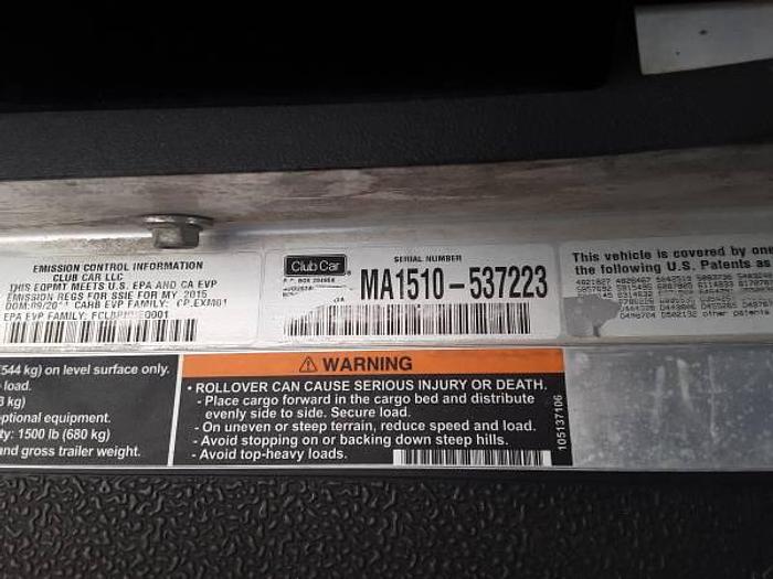 Used 2015 Club Car Carryall 500 - 2 Available