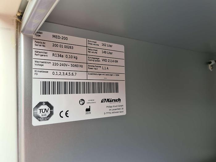 Used Kirsch MED-200 Medication Refrigerator