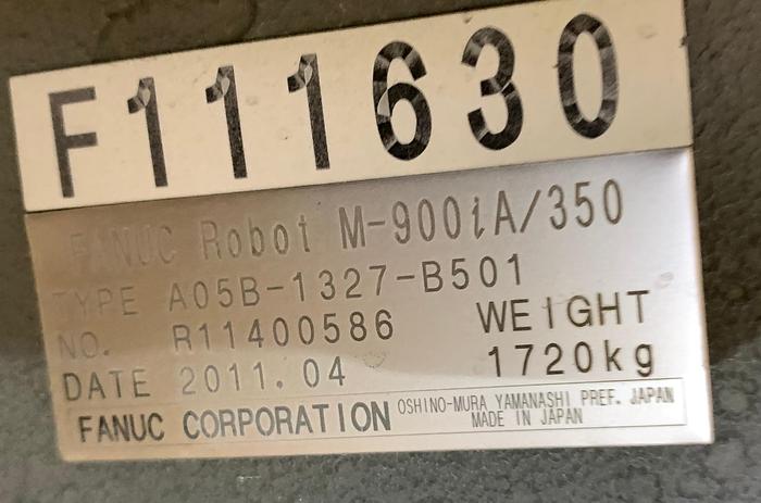 Used FANUC M900iA/350 6 AXIS CNC ROBOT WITH R30iA CONTROLLER 350KG X 2650mm REACH