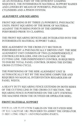 Used 1997 Selco WNT-200 Panel Saw