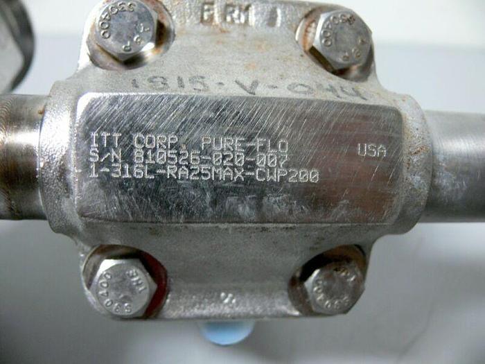 Used Lot of 2 - ITT Pure-Flo Diaphragm Valves 1" & 2" Sanitary Fittings