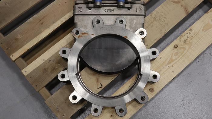 Used True Line 12" Air Operated Knife Gate Valve #44594