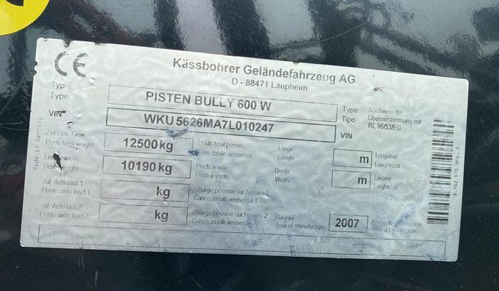 Used PistenBully 600 W (2007)