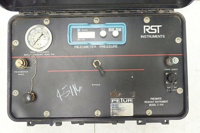 Used RST Instruments PETUR Model C-104 Piezometer Pressure Pneumatic Readout