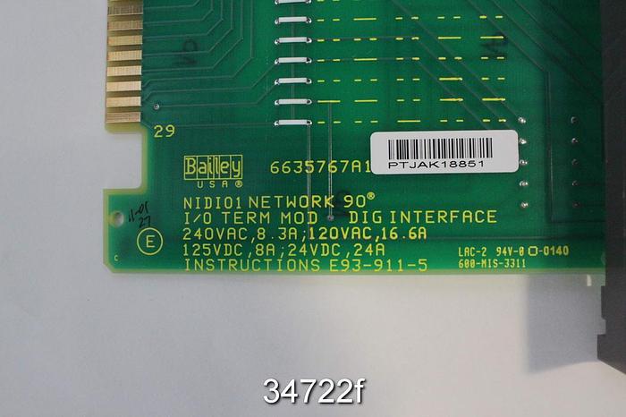 Used ABB NIDI01 Digital I/O Termination Module #34722