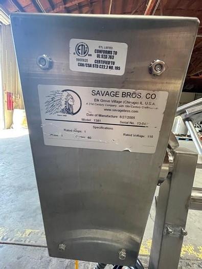 Refurbished Savage Bros. Inc. Fill Matic Piston Filler