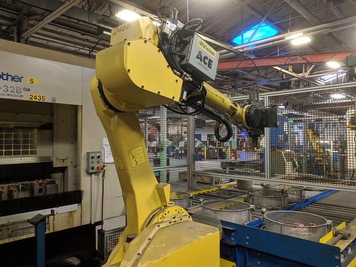 2012 FANUC M710iC/50 6 AXIS ROBOT WITH IR VISION AND R30iA CONTROLLER.