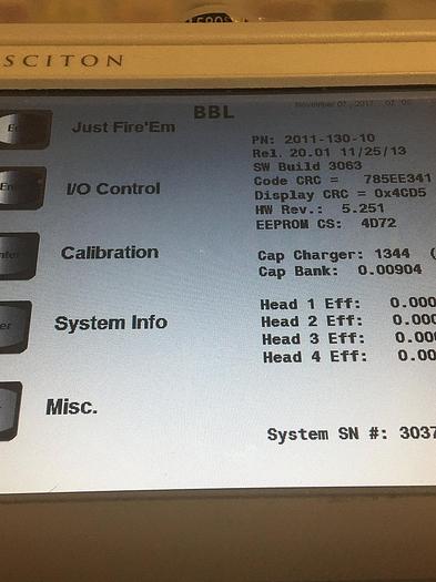 Used Sciton Profile BBLs w/ Skin Tyte II Module all Filters