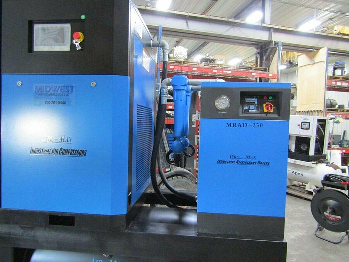 Air-Max 50hp. 208/240 VSD Industrial Rotary Screw air compressor W/dryer/filters/240 tank Air-Max Variable Speed Drive 12 Year AIR-MAX Warranty