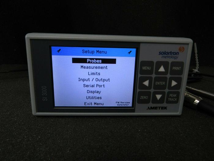 Used Solatron Metrology SI3100 911360-US Twin Axis Display & Controller W/Probe