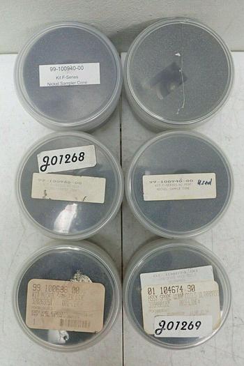 Used Lot of 5 F-Series Nickel Sampler Cones 99-100940-00 for Varian ICP-MS w/ Extras