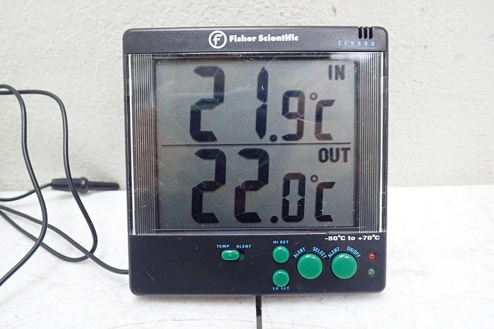Used Fisher Scientific 15-077-27 Tracable Indoor Outdoor Thermometer