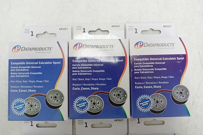 Used Lot of 6 Data Products R3027 Black/Red Compatible Ribbons, NOS 32929610343