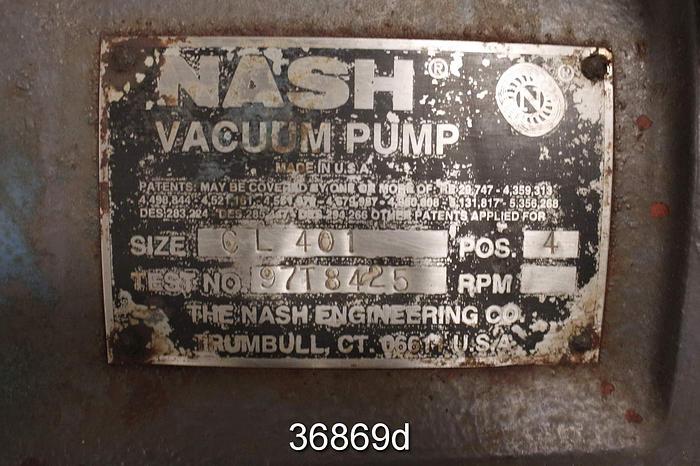 Used Nash CL401 Vacuum Pump #36869