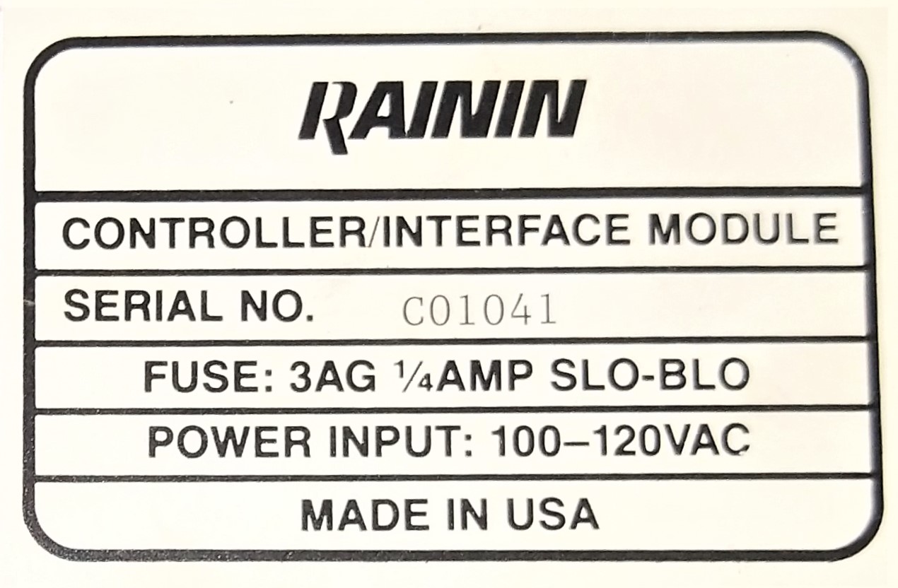Used Rainin 7020-115 / 7020-127 Control Interface Module
