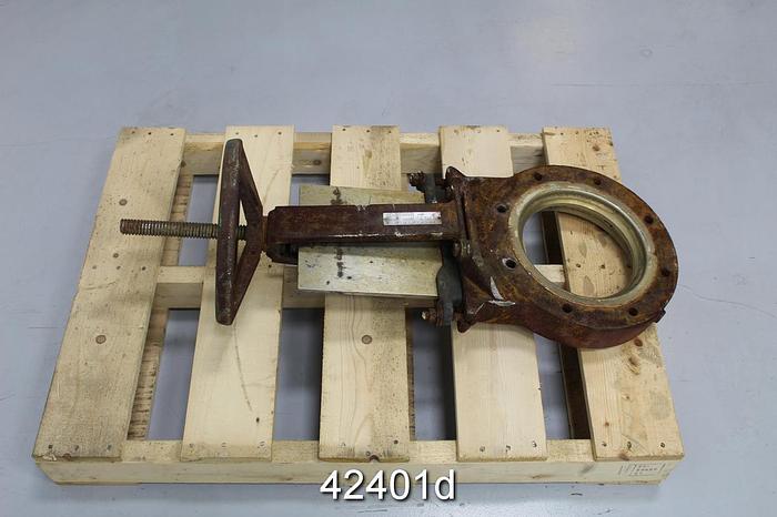 Used Dezurik 8" Hand Operated Knife Gate Valve #42401