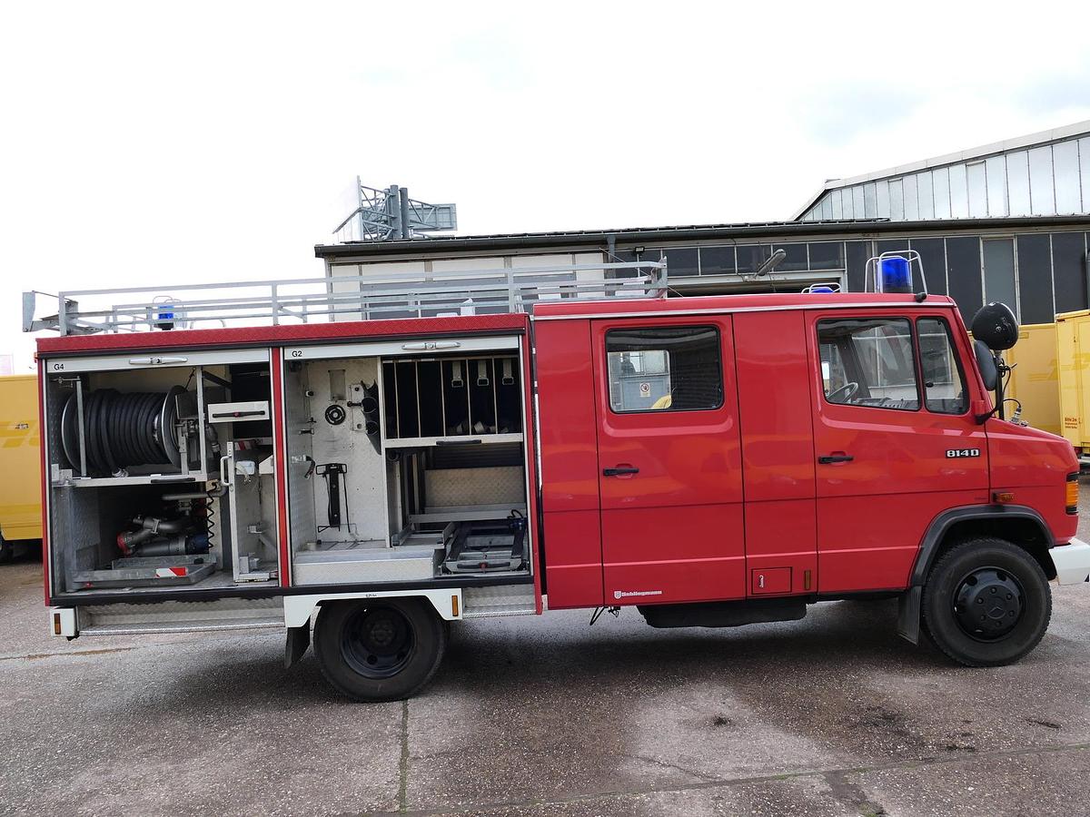 Gebraucht Mercedes-Benz 814 D LF 8/6 DoKa AHK Löschwassertank 600L Schlingmann