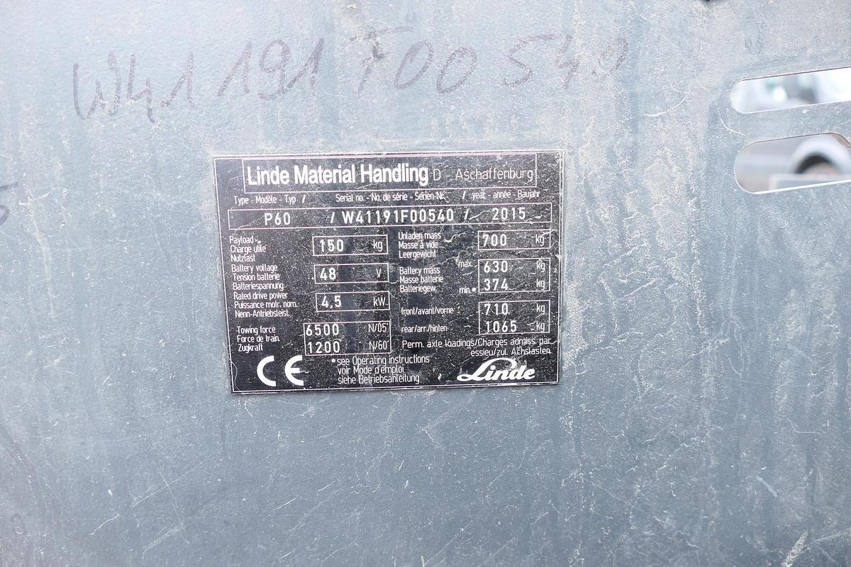 Gebraucht Linde P 60 Z Schlepper Batterie 10/2020 3-Rad