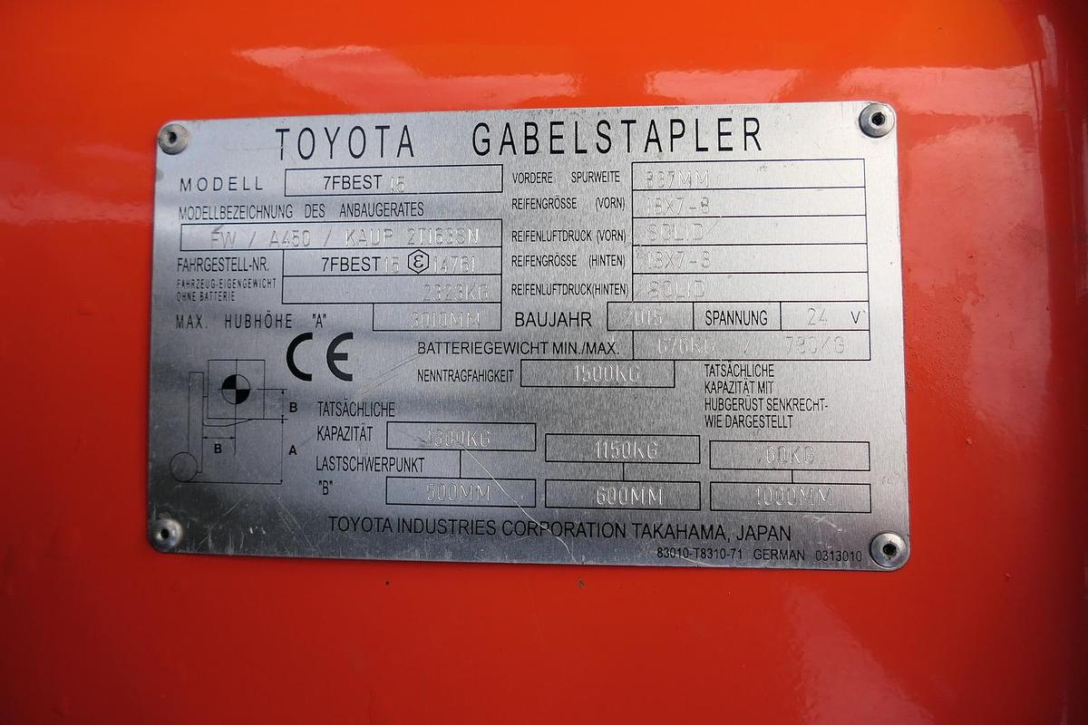 Gebraucht Toyota 7FBEST 15 Elektro Batterie 24/2018 3-Rad