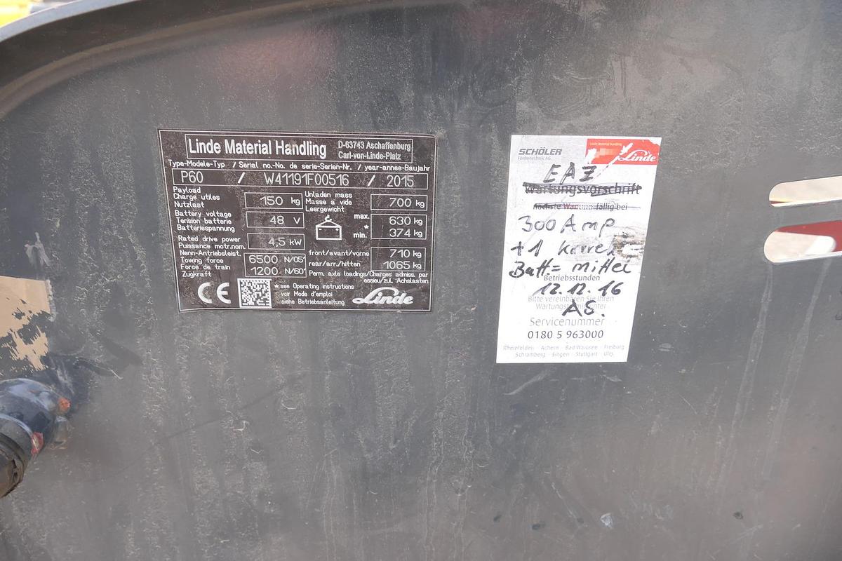 Gebraucht Linde P 60 Z Schlepper Batterie 22/2019 3-Rad