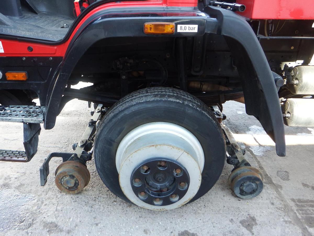 Gebraucht Mercedes-Benz 1124AF 4x4 ZW Feuerwehr Zweiwege Schienenverkehr Lenkachse - AHK - Seilwinde - SFZ