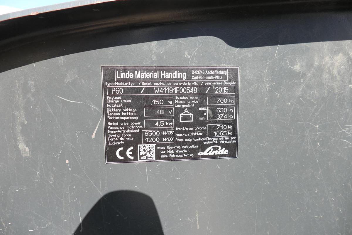 Gebraucht Linde P 60 Z Schlepper Batterie 16/2019 3-Rad