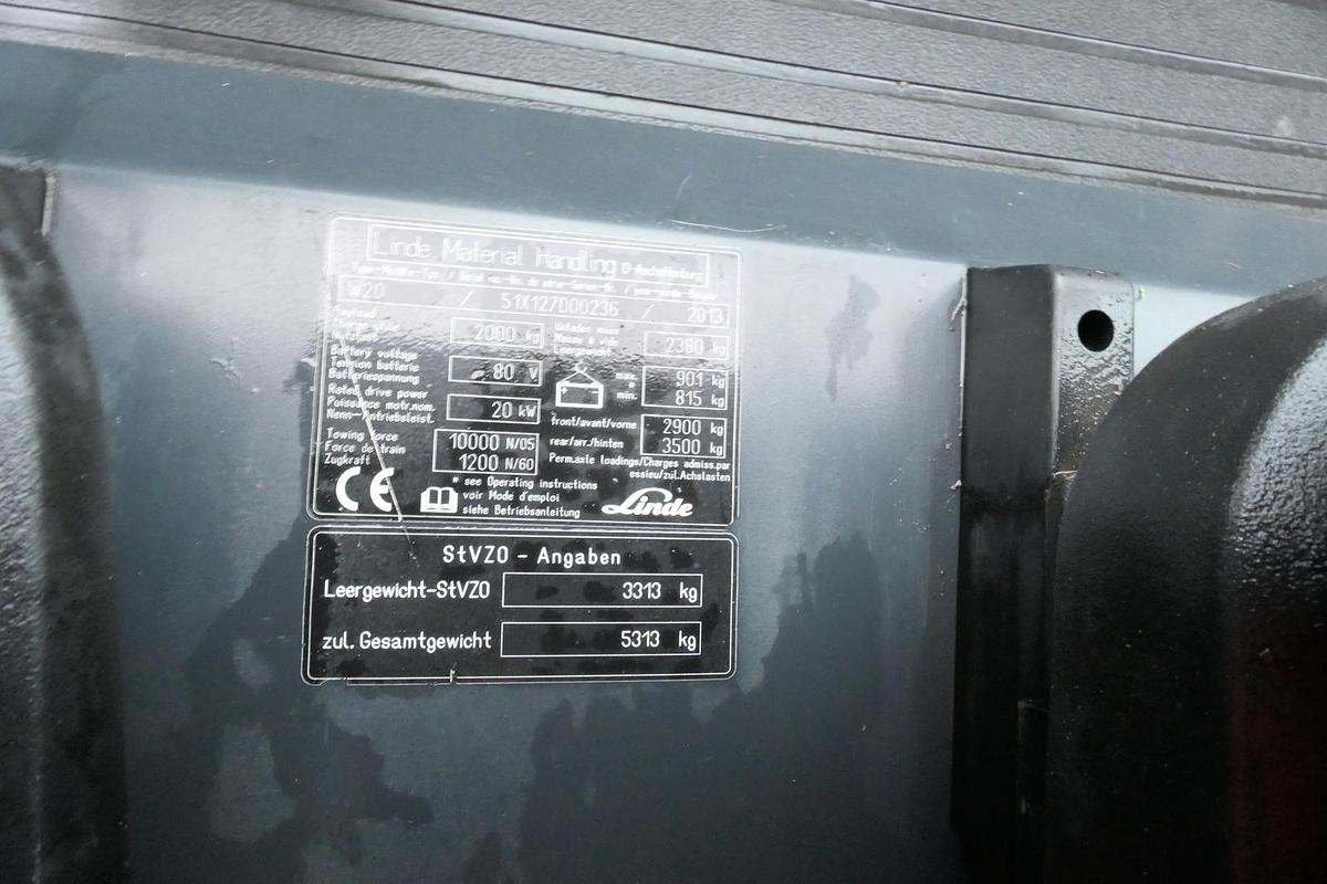 Gebraucht Linde W20 Schlepper Tractive Batterie 27/2021
