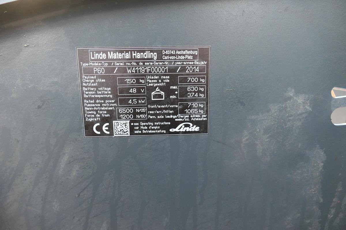 Gebraucht Linde P 60 Z Schlepper Batterie 11/2019