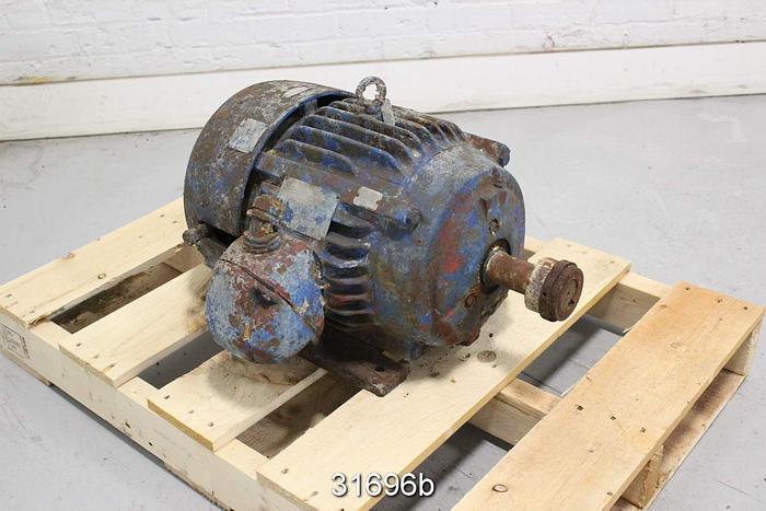 Used General Electric 7968B 15 Hp Ac Motor, 1770 Rpm, 230 Volt #31696
