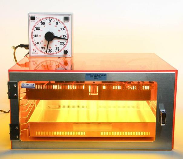 Used Cleatech 1500-1-k Amber Desiccator 1 Door, Inert Gas Port 24x18x12 Modified 6138