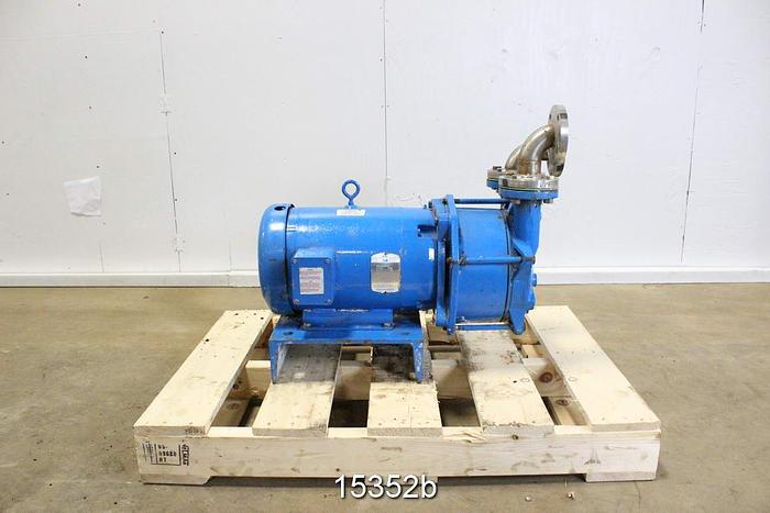 Used Sihi LEMB170 Vacuum Pump, 1.5x1.5, With Sihi 7-1/2 Hp, 1725 Rpm, 575 Volt, C-Frame Motor #15352