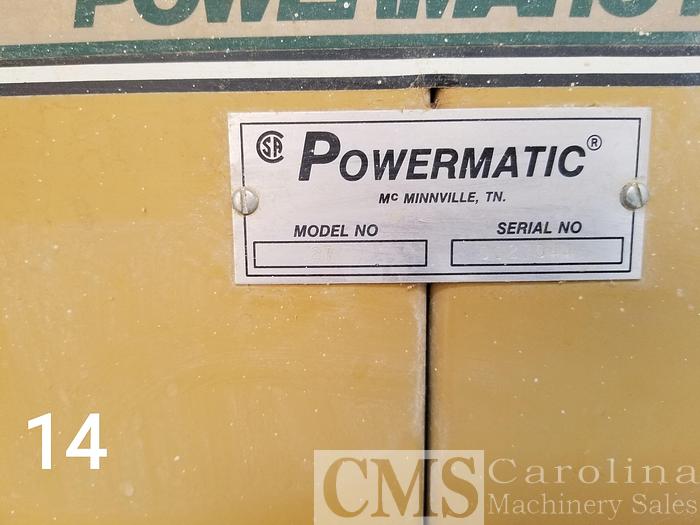 Used Powermatic Model 27 Shaper with Steff Feed