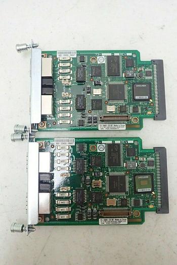 Used Lot of 2 Cisco CTRLR T1/E1 2-Port WAN Interface Cards
