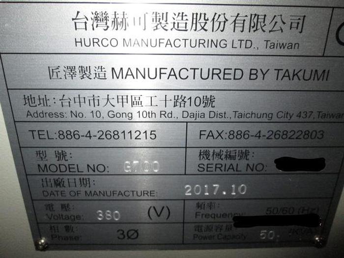 Used 2017 TAKUMI G700 (ex DEMO machine)