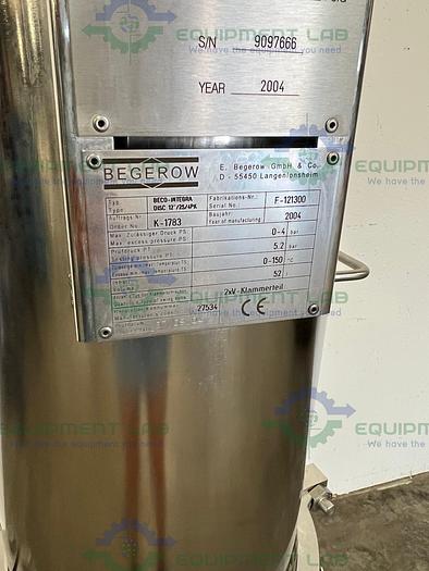 Used Begerow  Beco-Integra Stainless Steel Filter Housing w/ Valves, 12" SS Housing