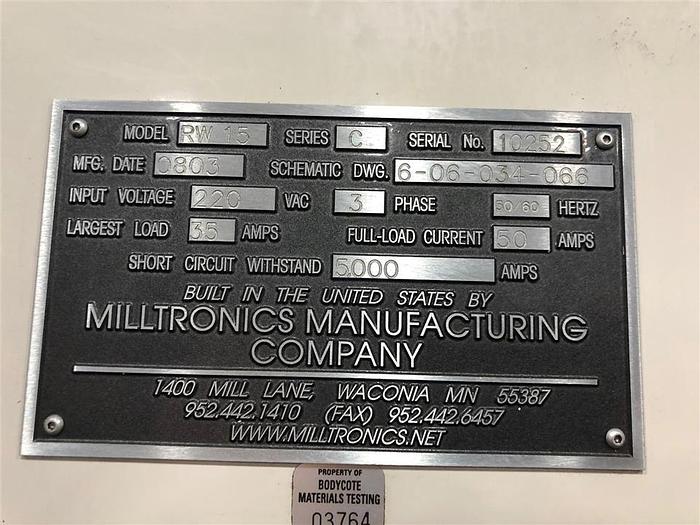 Used 2003 Milltronics RW15