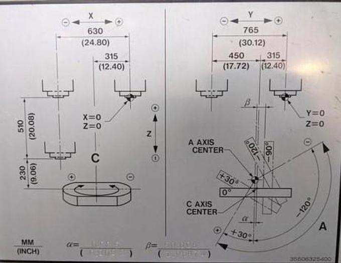Used MAZAK Variaxis 630-5X CNC 5-Axis Vertical Machining Center