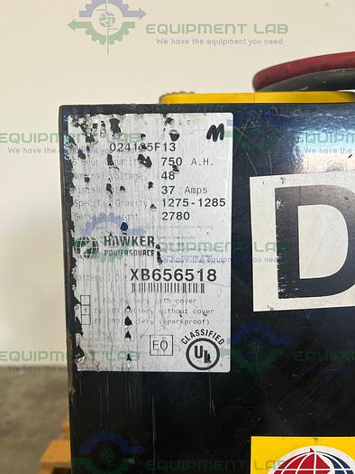  for parts or not working Hawker  024125F13 Forklift Battery 48 V, 37 Amps