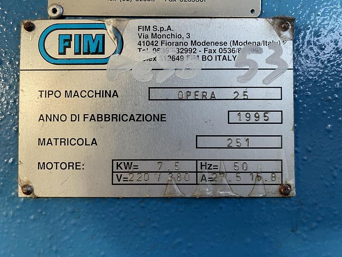 Usato Punzonatrice oleodinamica a cnc FIM OPERA 25 CNC