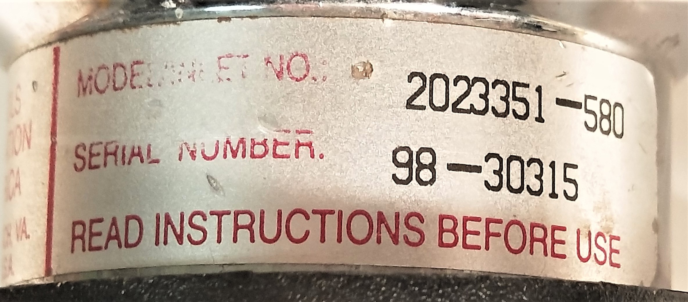Used Air Liquide 2023331-580 Stainless-Steel Regulator - CGA 580