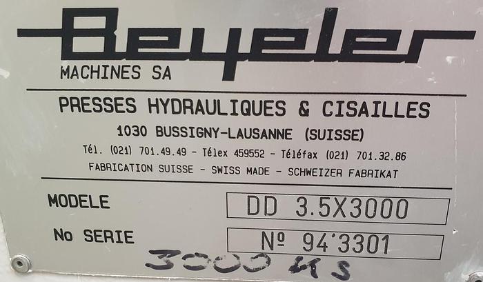 Gebraucht Tafelschere Beyeler / Edwards Trueset DD 3,5 x 3000