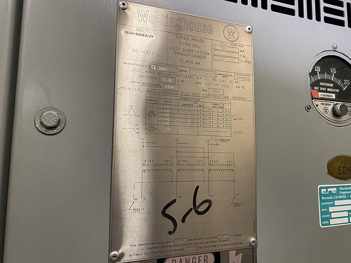 Used WESTINGHOUSE TRANSFORMER