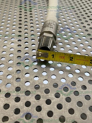 Used Saint Gobain  STHT-W-0500 48" Silicone Hose w/ 1/2" Sanitary to Threaded Fitting