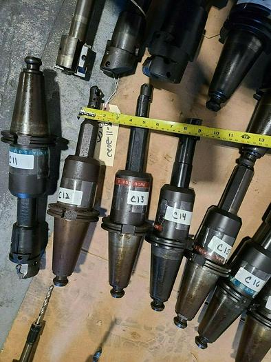 Used Assorted CNC Tool Holders with Cutters & Drills For Milling Machines VMC Tools K