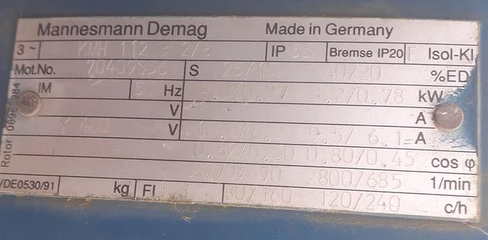 Usado Ponte rolante de 4 ton DEMAG
