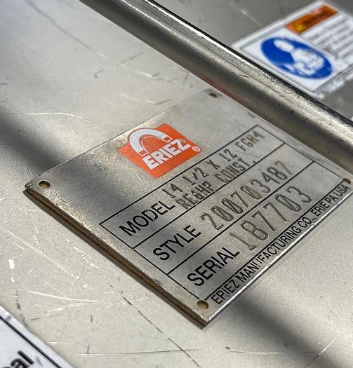 Used USED ERIEZ GRAVITY MAGNET TRAP WITH SLIDING MAGNETIC GRATES