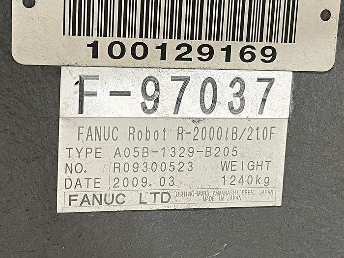 Used FANUC R2000IB/210F 6 AXIS ROBOT WITH R30iA CONTROLLER