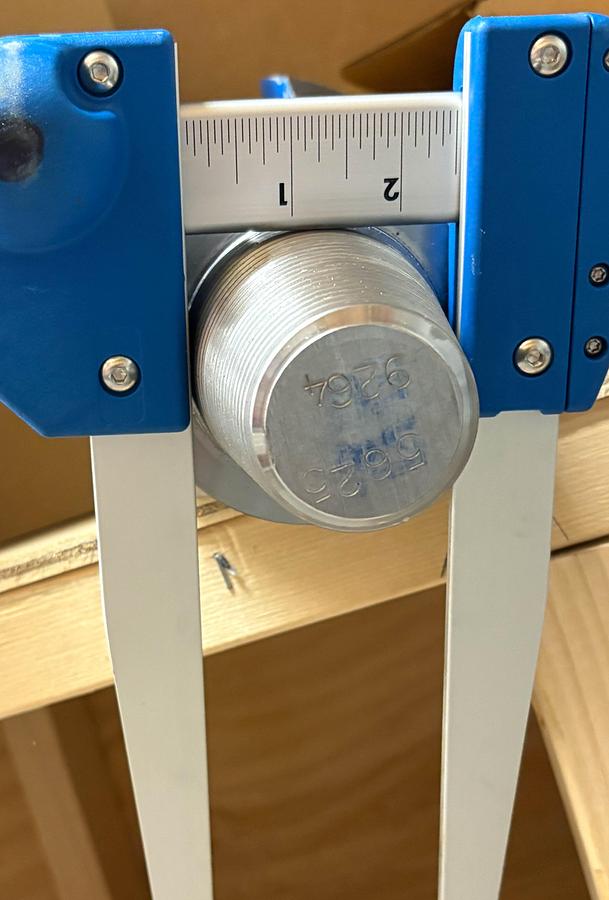 Used Supreme 5-3/4" Flat Face Carbide Button Cable Tool Drill Bit, 1-5/8” X 2-5/8” Pin Thread