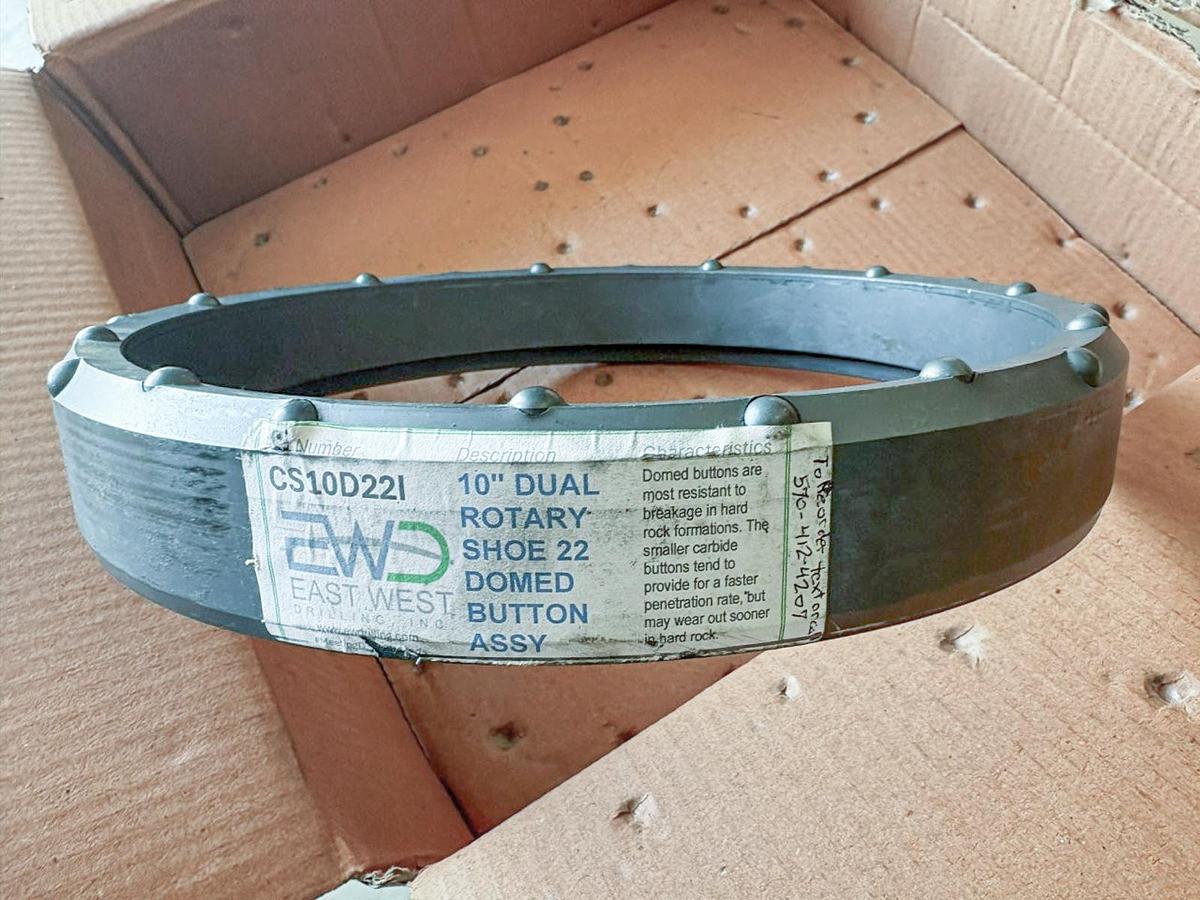 Used 10" Dual Rotary Casing Shoe – 22 Domed Buttons Assembly